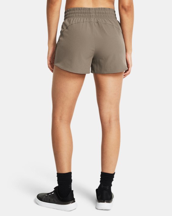 Shorts de tejido de 8 cm (3 in) UA Flex para mujer, Brown, pdpMainDesktop image number 1